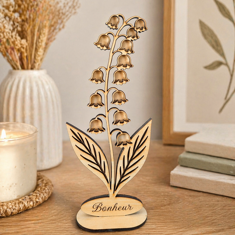 Muguet porte-bonheur en bois