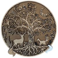 Arbre féerique en bois – décoration murale ou à poser – 30 cm